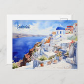Santorini Griekenland Briefkaart (Voorkant / Achterkant)