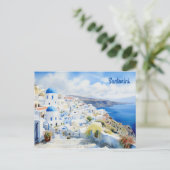 Santorini Griekenland Briefkaart (Staand voorkant)