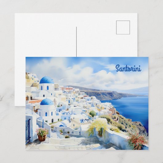 Santorini Griekenland Briefkaart (Voorkant / Achterkant)