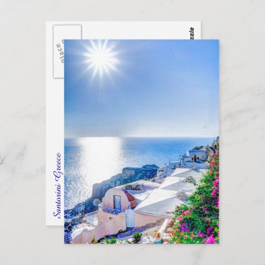 Santorini Griekenland Briefkaart (Voorkant / Achterkant)