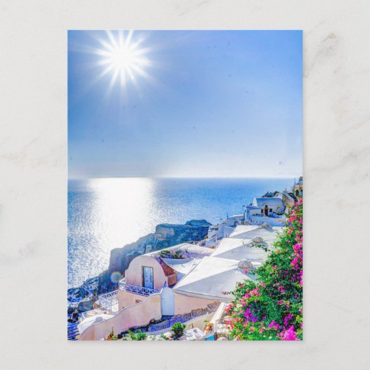 Santorini Griekenland Briefkaart (Voorkant)