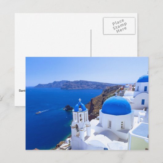 Santorini, Griekenland Briefkaart (Voorkant / Achterkant)