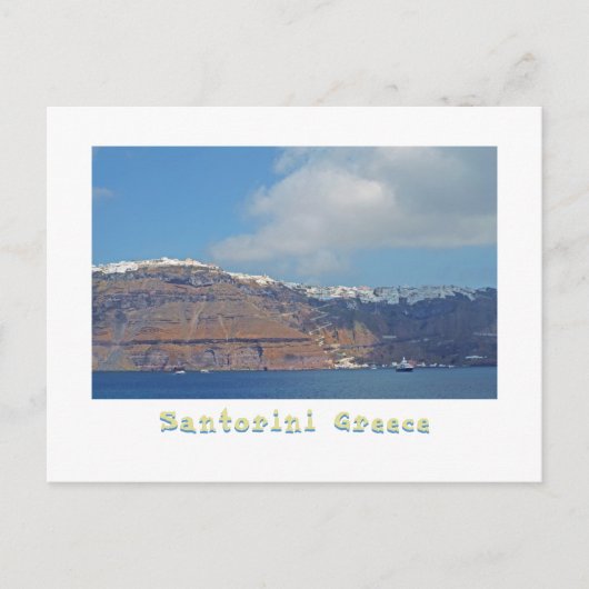 SANTORINI, GRIEKENLAND BRIEFKAART (Voorkant)