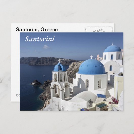 Santorini, Griekenland Briefkaart (Voorkant / Achterkant)
