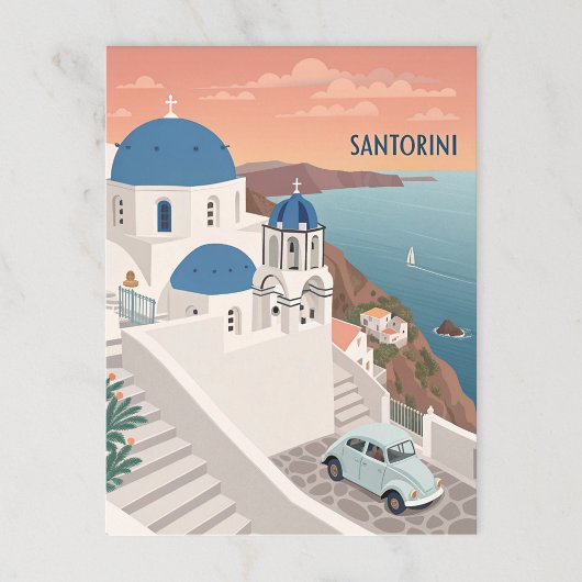 Santorini, Griekenland Briefkaart