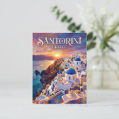 Santorini Griekenland Briefkaart (Staand voorkant)