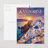 Santorini Griekenland Briefkaart (Voorkant / Achterkant)