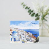Santorini Griekenland Briefkaart (Staand voorkant)