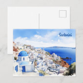 Santorini Griekenland Briefkaart (Voorkant / Achterkant)