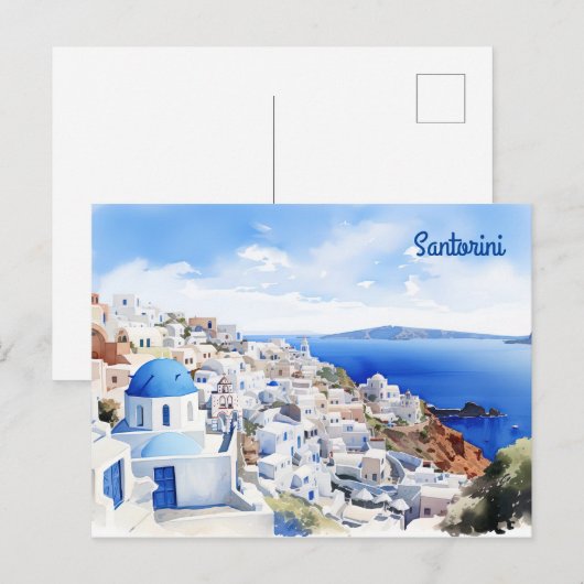Santorini Griekenland Briefkaart (Voorkant / Achterkant)