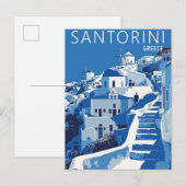 Santorini Griekenland Briefkaart (Voorkant / Achterkant)