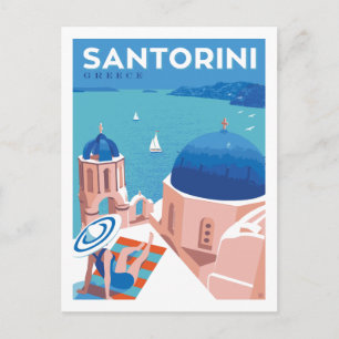 Santorini, Griekenland Briefkaart