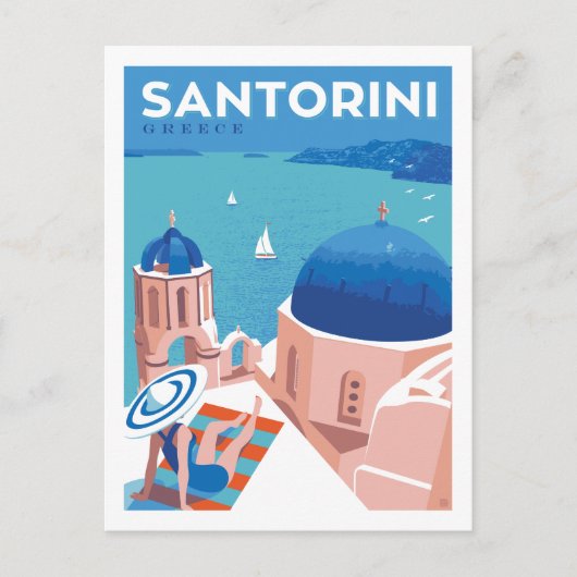 Santorini, Griekenland Briefkaart (Voorkant)