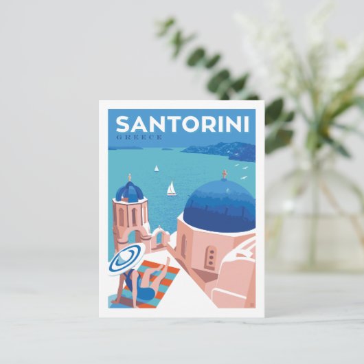 Santorini, Griekenland Briefkaart (Staand voorkant)