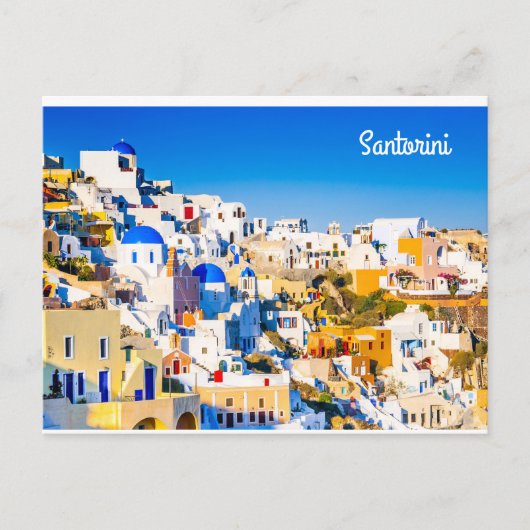 Santorini Griekenland Briefkaart (Voorkant)