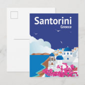 Santorini Griekenland Briefkaart (Voorkant / Achterkant)