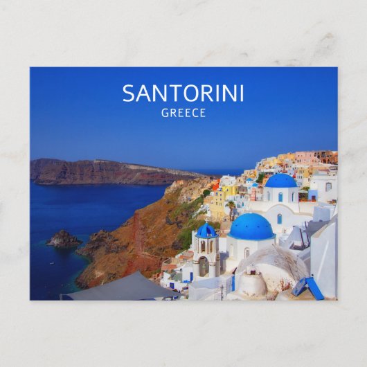 Santorini Griekenland Briefkaart (Voorkant)