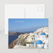 Santorini, Griekenland, Briefkaart. eiland Briefkaart (Voorkant / Achterkant)