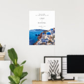 Santorini Griekenland bruiloft welkom teken Poster (Thuiskantoor)