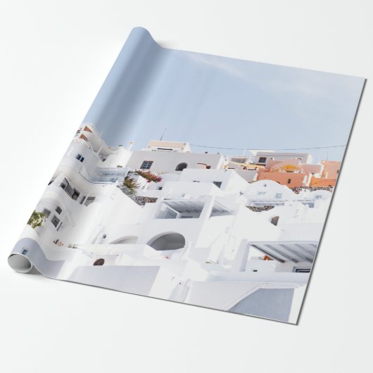 Santorini, griekenland cadeaupapier (Uitgerold)