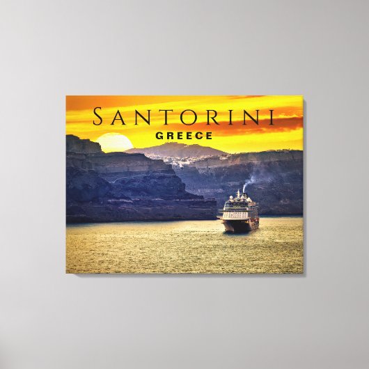 Santorini, Griekenland Canvas Afdruk (Voorkant)