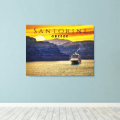 Santorini, Griekenland Canvas Afdruk (Insitu (Houten vloer))