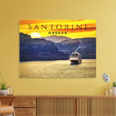 Santorini, Griekenland Canvas Afdruk (Insitu (Woonkamer))