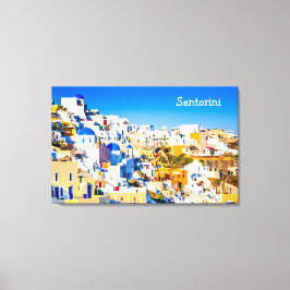 Santorini Griekenland Canvas Afdruk
