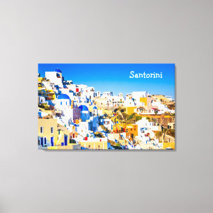 Santorini Griekenland Canvas Afdruk