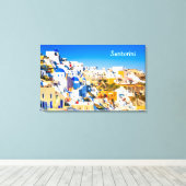 Santorini Griekenland Canvas Afdruk (Insitu (Houten vloer))