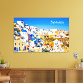 Santorini Griekenland Canvas Afdruk (Insitu (Woonkamer))