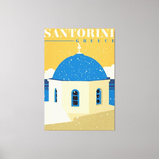 Santorini Griekenland Canvas Afdruk (Voorkant)