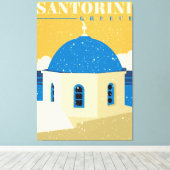 Santorini Griekenland Canvas Afdruk (Insitu (Houten vloer))
