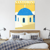 Santorini Griekenland Canvas Afdruk (Insitu (Slaapkamer))