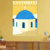 Santorini Griekenland Canvas Afdruk (Insitu (Woonkamer))
