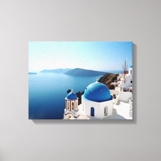 Santorini Griekenland Canvas Afdruk (Voorkant)