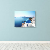 Santorini Griekenland Canvas Afdruk (Insitu (Houten vloer))