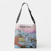 Santorini, Griekenland Crossbody Tas (Achterkant)