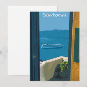 Santorini, Griekenland cruiseschepen (Voorkant / Achterkant)