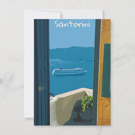 Santorini, Griekenland cruiseschepen (Voorkant)
