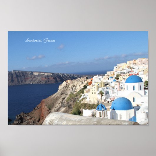 Santorini, Griekenland, dorp Oia, fotografie Poster (Voorkant)