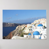 Santorini, Griekenland, dorp Oia, fotografie; Poster (Voorkant)