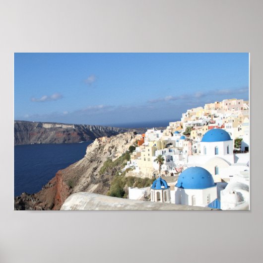 Santorini, Griekenland, dorp Oia, fotografie; Poster (Voorkant)