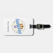 Santorini Griekenland Egeïsche Cycladen Bagagelabel (Voorkant horizontaal)