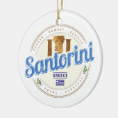 Santorini Griekenland  Egeïsche Cycladen Keramisch Ornament (Links)