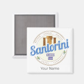 Santorini Griekenland Egeïsche Cycladen Magneet (Voorkant / Achterkant)