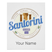 Santorini Griekenland  Egeïsche Cycladen Perfect Poster (Voorkant)