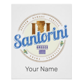 Santorini Griekenland  Egeïsche Cycladen Perfect Poster