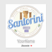 Santorini Griekenland  Egeïsche Cycladen Sticker (Vel)