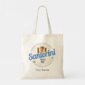 Santorini Griekenland Egeïsche Cycladen Tote Bag (Achterkant)
